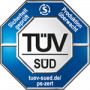 TÜV Logo Bayern Süd für Trimilin Gartentrampoline