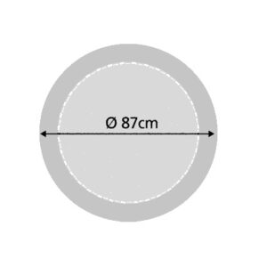 Grafik Durchmesser eines Trimilin-junior Kindertrampolin